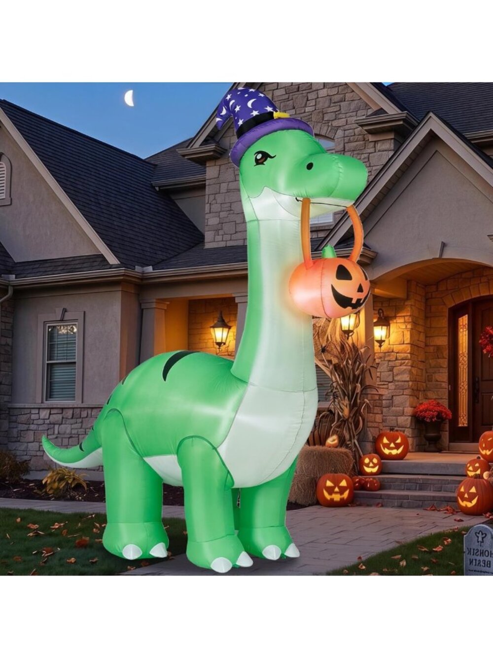 Giant 12FT Inflatable Dinosaur Halloween Decoration for Outdoor Fun